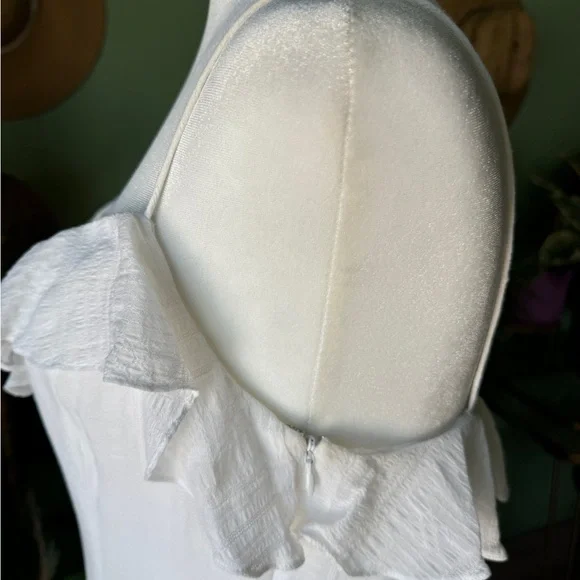 Ralph Lauren * Elegant White Ruffle Dress * SZ 6 - Picture 7 of 8